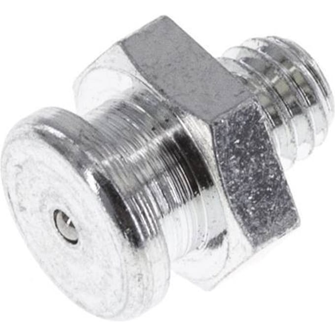 Vlak DIN 3404 Smeernippel 10mm Staal M6x1 DIN 3404 [5 Stuks]