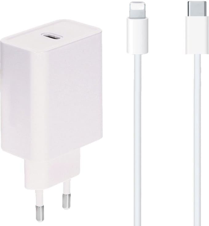 Snellader usb C geschikt voor iPhone 14 Pro Max / iPhone 14 Pro / iPhone 14 / iPhone 14 Plus - 2 Meter - Lightning Kabel - Usb-C Oplader