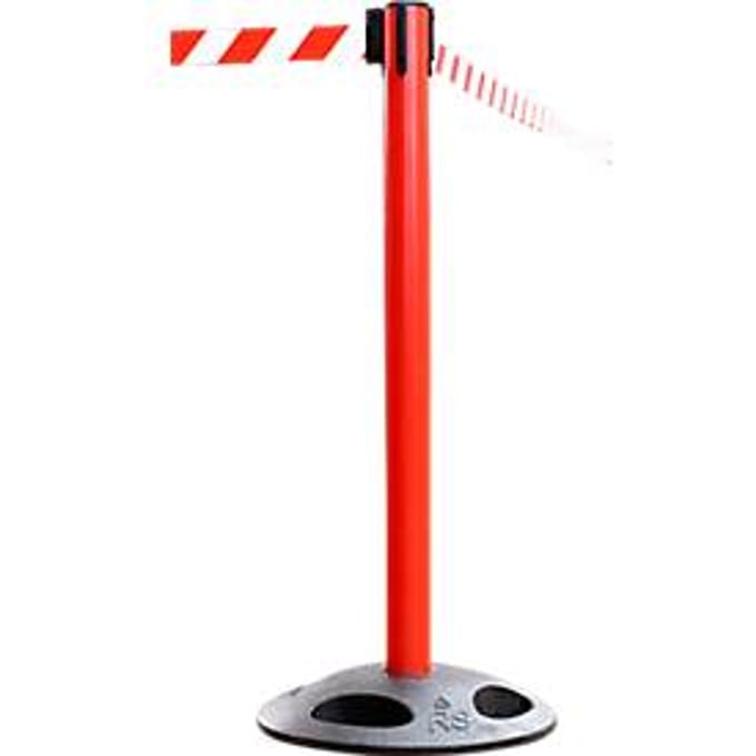 Afzetpaal RS-Guidesystems GLA 25,  rood, trekband 50 mm, rood/wit, 2 stuks