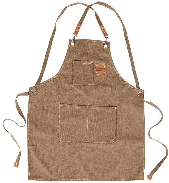 Orion Fartuch - Keukenschort - Bruin - 68x74 cm - Polyester en Katoen