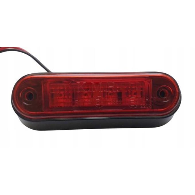 Zijmarkering rood LED 12/24v 100x34mm