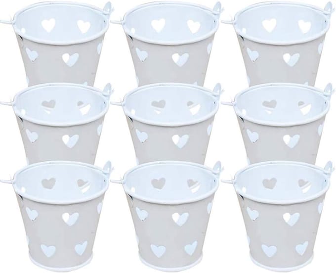 30 Stuks Mini Metalen Emmers - Perfect voor Bruiloften en Feesten