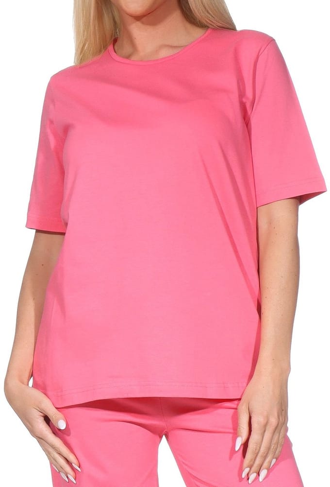 Damespyjamashirt met korte mouwen mix & match