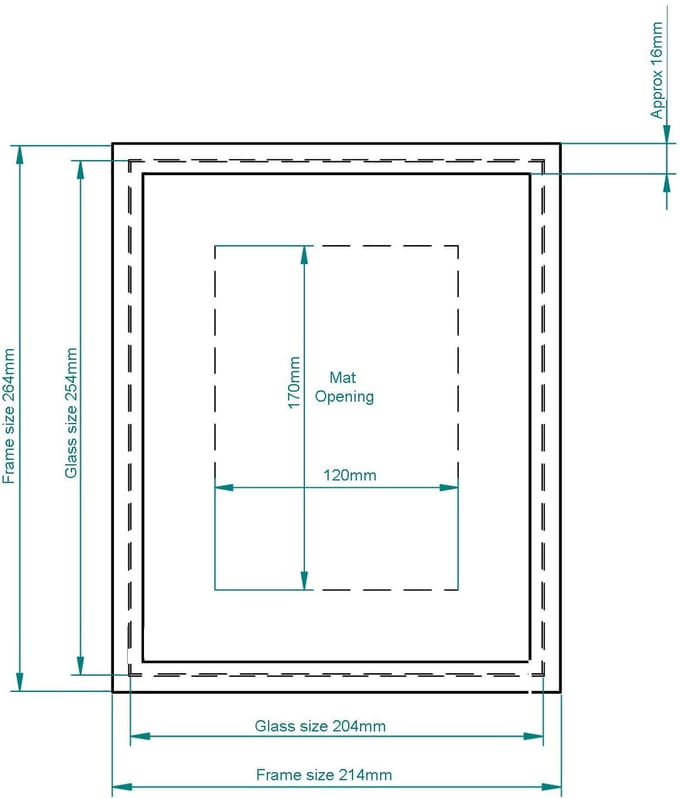 BD art Basic Serie - Eiken Fotolijst - 20x25 cm - Passe-partout 13x18 cm