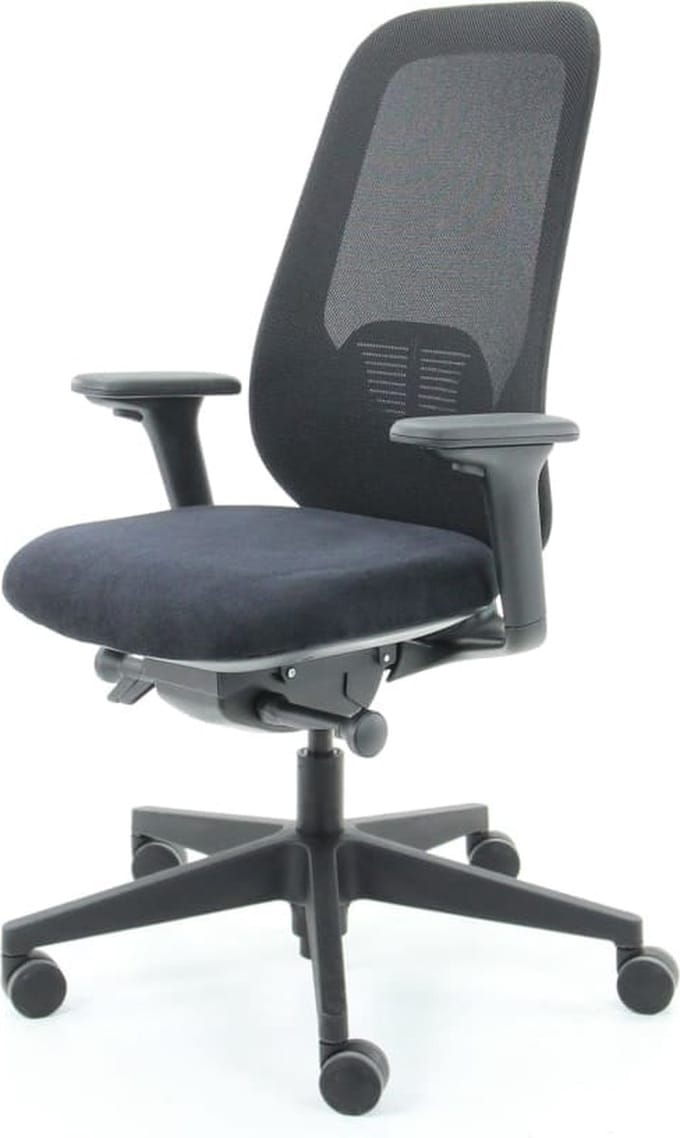 Workliving Nora Mesh Zwart Regain - Ergonomische Bureaustoel NEN 1335