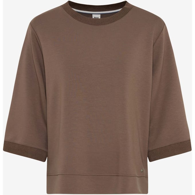 Brax Dames Shirt  Style BERTA M warm greige, lichtbruin, maat 38