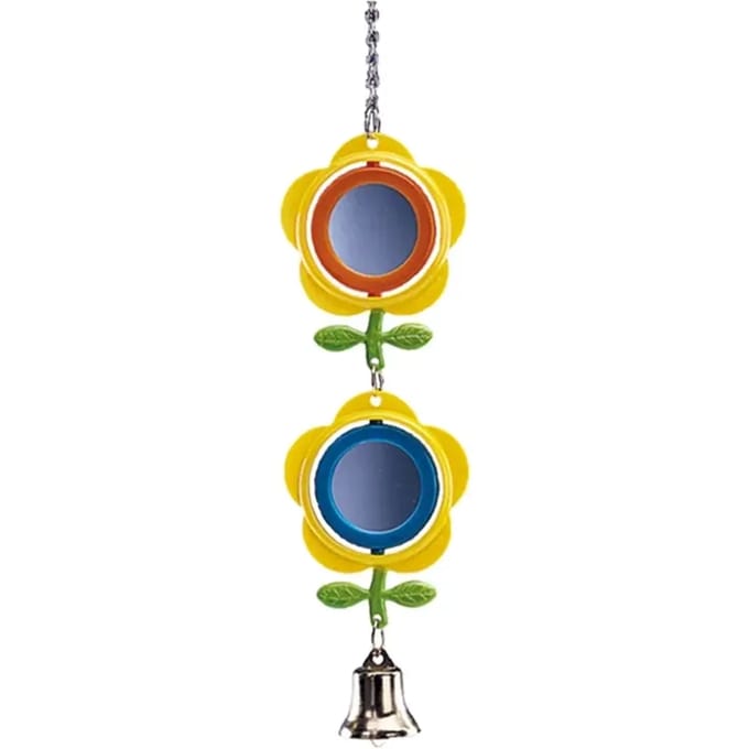 Spiegel vogelkooi accessoire Nobby Pet Blumen Doppelt