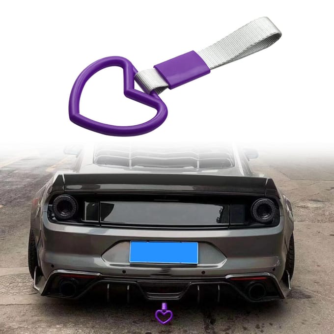 Tsurikawa Ring Hart JDM Trein Bus Handvat Handriem Drift Charm Riem rood