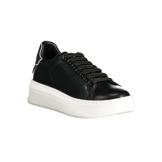 Gaelle Paris Zwarte Polyurethaan Dames Sneaker