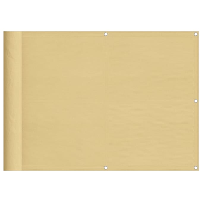 vidaXL - Balkonscherm - 75x400 - cm - 100% - oxford - polyester - zandkleurig