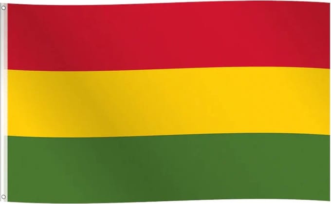 Vlag Carnaval 150x90cm rood/geel/groen