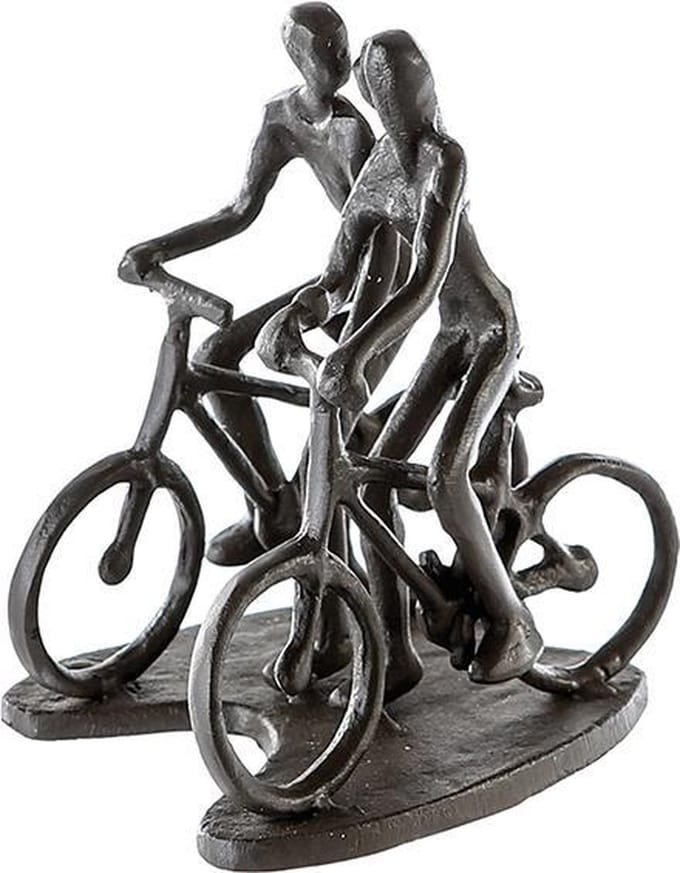 Gilde Handwerk - Beeld - Sculptuur - Fietsers - Metaal