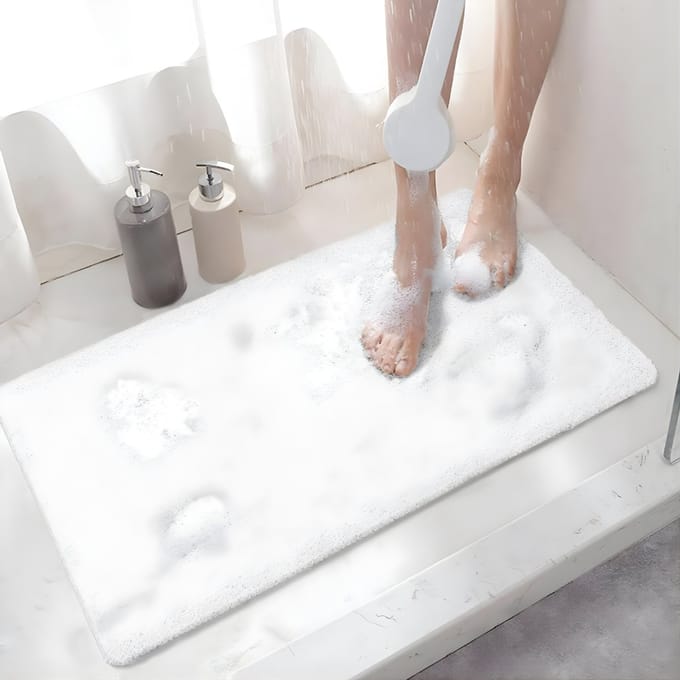 AHD® Douchemat Antislip Voor Douche - Douchemat - Antislipmat Douche - Wit - 60cm x 60cm x 1cm