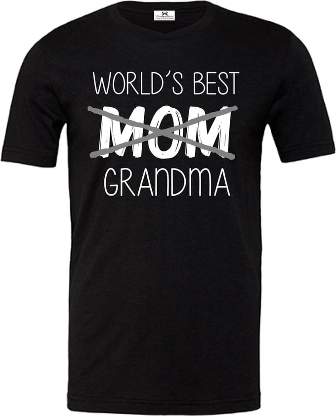 T-shirt voor de beste Mama - Beste Oma - Zwart - Maat M