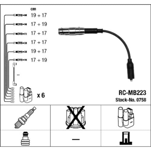 Bougiekabelset NGK 0758