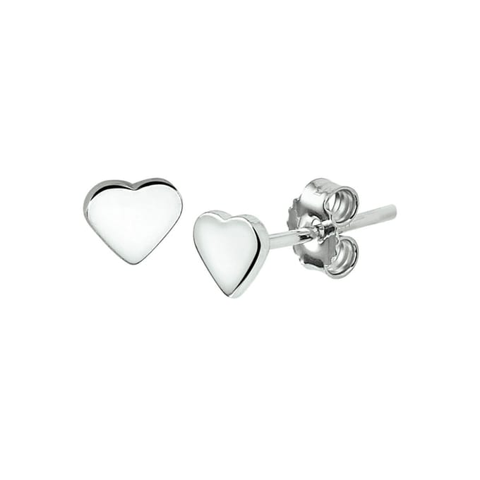Zilver Gerhodineerd Oorknoppen Hart 1324030