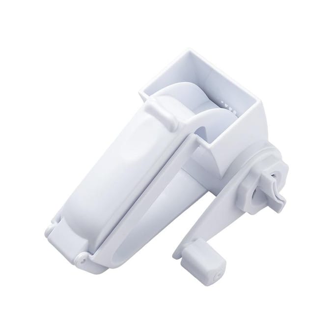 1 et 3 en 1 Fournitures de cuisine Raboteuse à fromage rotative à manivelle en plastique Râpe à fromage créative Râpe à fromage multifonctionnelle white