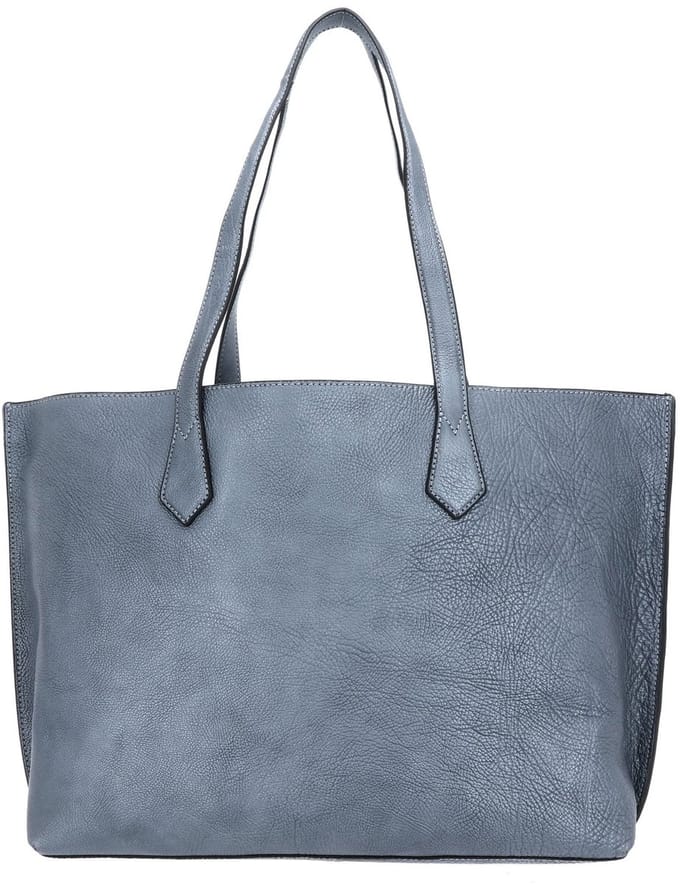 LEONHARD HEYDEN Leren shopper Paris Business Shopper 8000 Silber blauwgrijs
