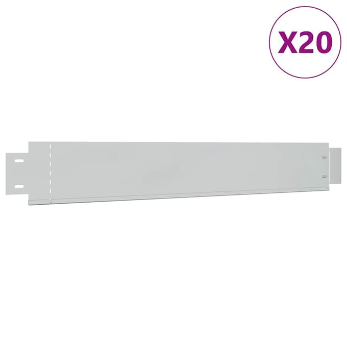 vidaXL - 10 - st - Grasboord - flexibel - 100x14 - cm - gegalvaniseerd - staal