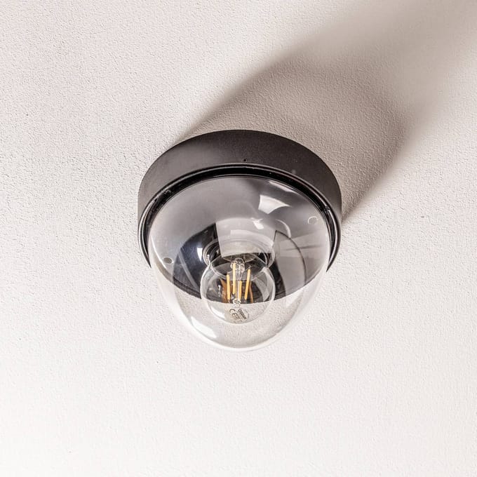 Nowodvorski Lighting Plafondlamp Nook met heldere kap, zwart
