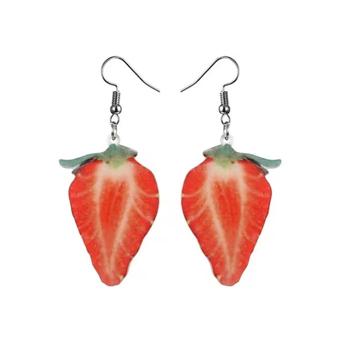 Fruit Oorbellen - Aardbeien