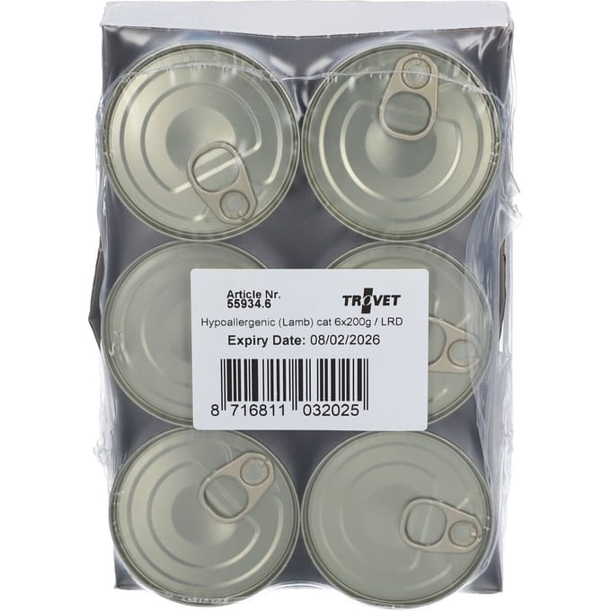 Trovet - LRD Hypoallergenic Lam Kattenvoer Nat - 6 x 200 gr