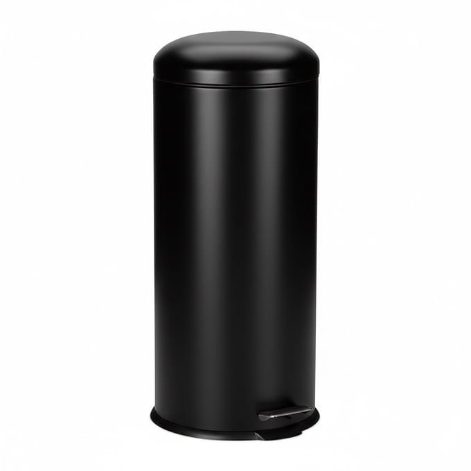 Pedaalemmer 30 liter - softclose - binnenemmer - rond - zwart