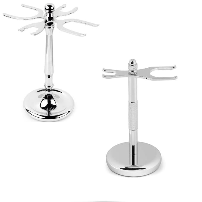 4-Tandige Scheermes en Borstel Stand Houder voor Scheerkwast Stand Gereedschap Scheeraccessoires white