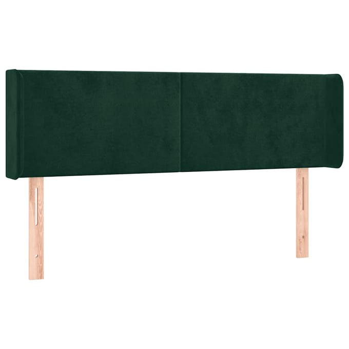 vidaXL - Hoofdbord - LED - 147x16x78/88 - cm - fluweel - donkergroen