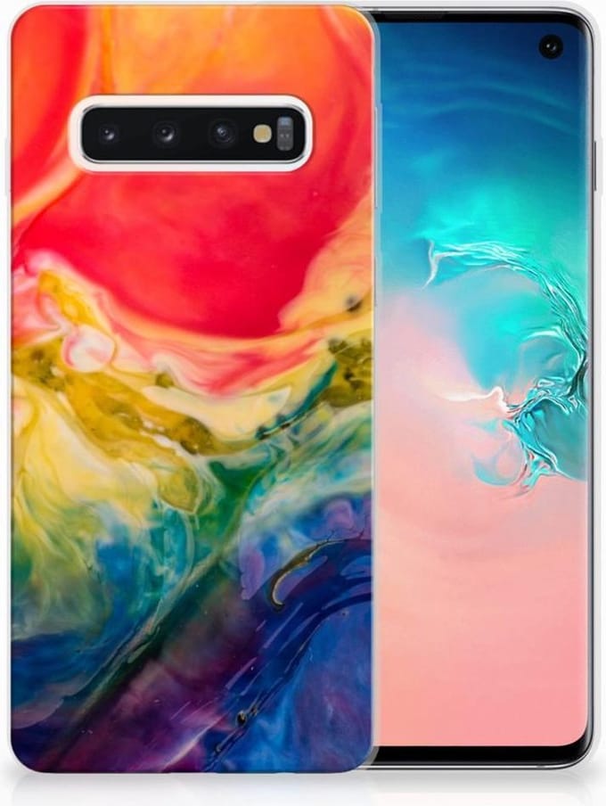 Hoesje maken Samsung Galaxy S10 Watercolor Dark