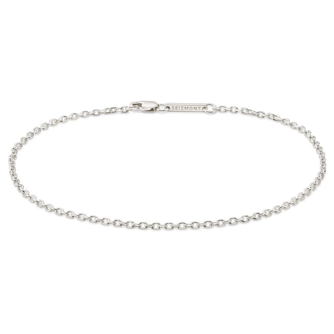 Argentia | Armband met 2 mm kabelschakels van ongecoat ruw 925 sterling zilver
