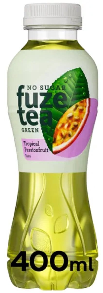 Fuze Tea Green Tea Tropical Passionfruit No Sugar – IJsthee (6 x 400 ml)