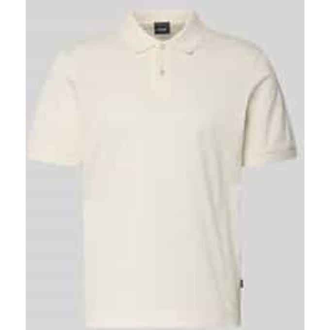 modern fit poloshirt met structuurpatroon model 'Roberto'