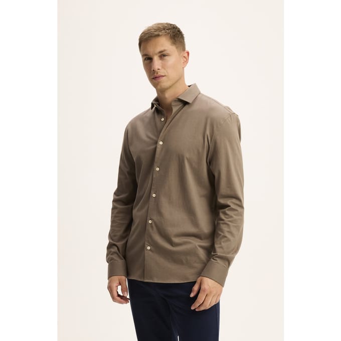 The Goodpeople Stirr Mid Brown Größe: S | Casual hemden Outlet | Herren | Braun