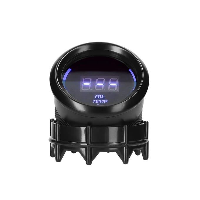 52mm Olietemperatuurmeter Auto Digitale Meter LED Display 40-140 celsius met Sensor Alarm Functie voor Auto zwart