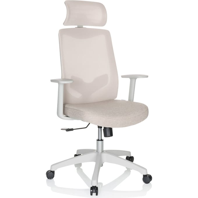 Bureaustoel / draaistoel MIKEO W Netstof / Stof beige hjh OFFICE