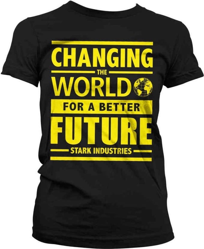 Marvel The Avengers Dames Tshirt -XL- Stark Industries Slogan Zwart