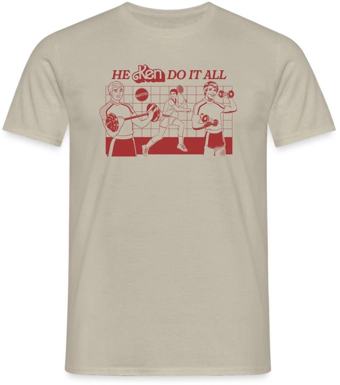Barbie Design Spreuk He Ken Do It All T-Shirt Heren
