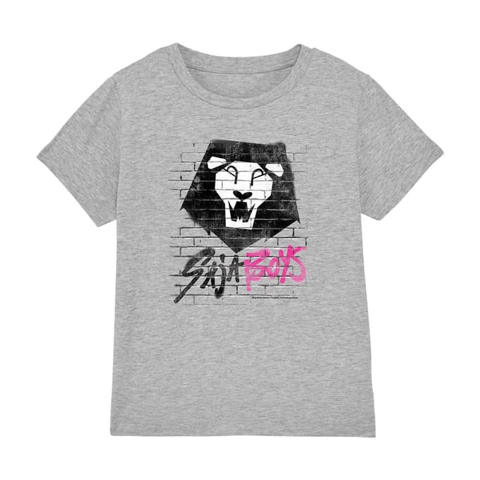 K-Pop Demon Hunters Kinderen Saja Jongens Graffiti T-Shirt (Heather Grijs)