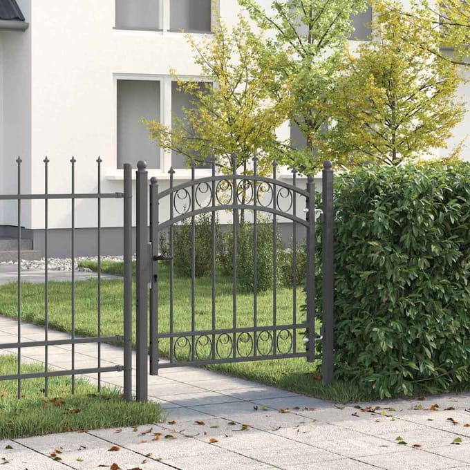 vidaXL - Hekpoort - met - spijkers - EMMEN - 104 - x - 97 - cm - Vergrendelbaar