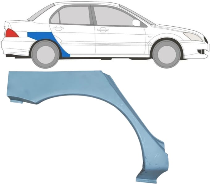 Reparatiepaneel achterspatbord voor Mitsubishi Lancer 2003-2008 / Rechts