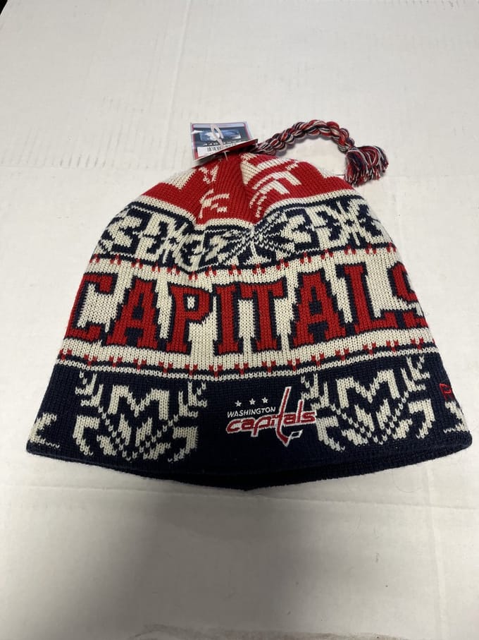 IJshockey Muts NHL Capitals OSFA met vlechten Reebok Face Off