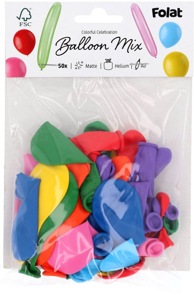 Latexballonnen - Vorm - Stripetastic - Assorti - 50 stuks