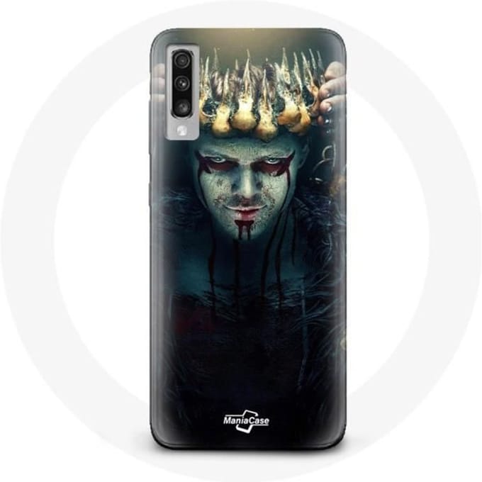 Coque pour Samsung Galaxy A50 - MANIACASE - Vikings Ragnar Lothbrok - Souple - Noir - Mixte