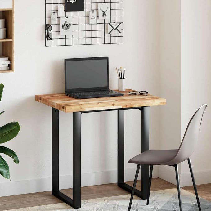 vidaXL - Bureaublad - met - olieafwerking - 100x60x4 - cm - massief - acaciahout