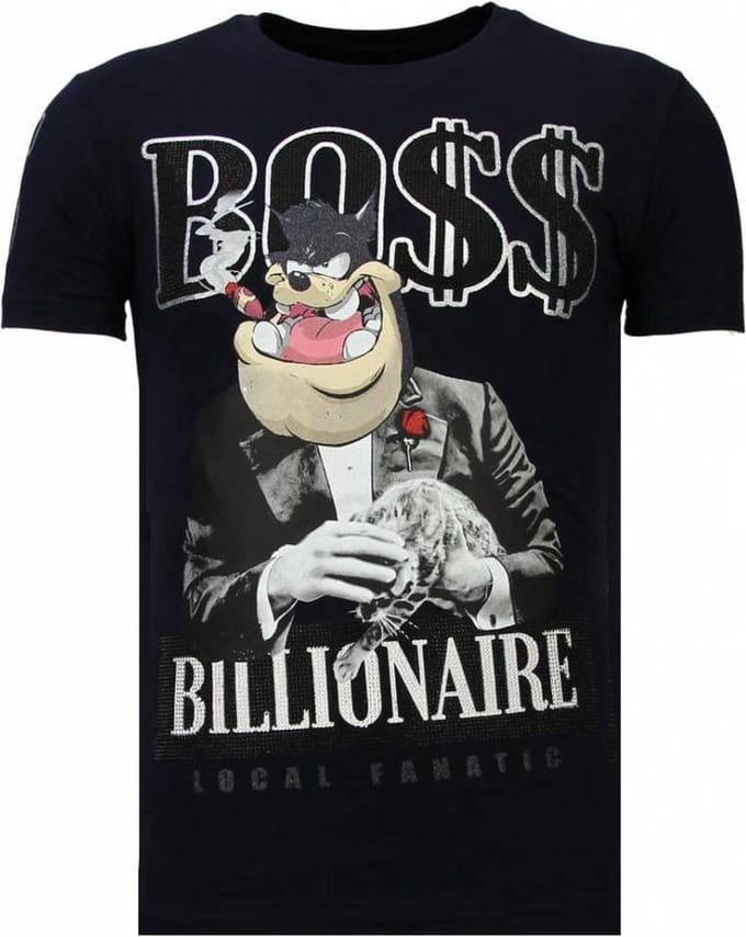 Local Fanatic Billionaire boss rhinestone t-shirt