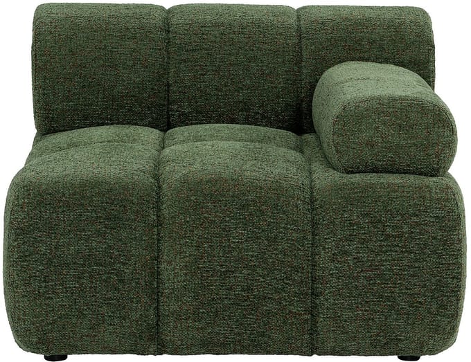 Vente-unique Fauteuil met rechte rugleuning in gemêleerde stof - Groen FACIVIL
