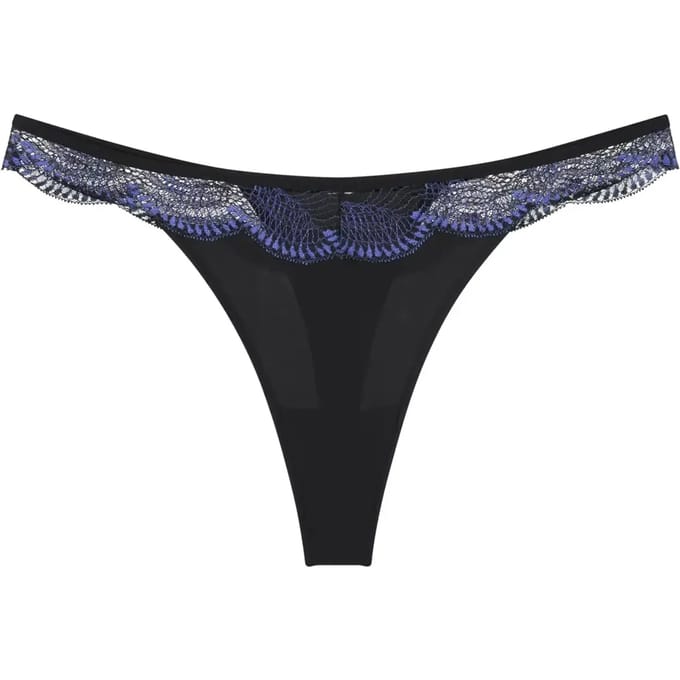 Triumph Comfort Glam String Dames Onderbroek - ZWART
