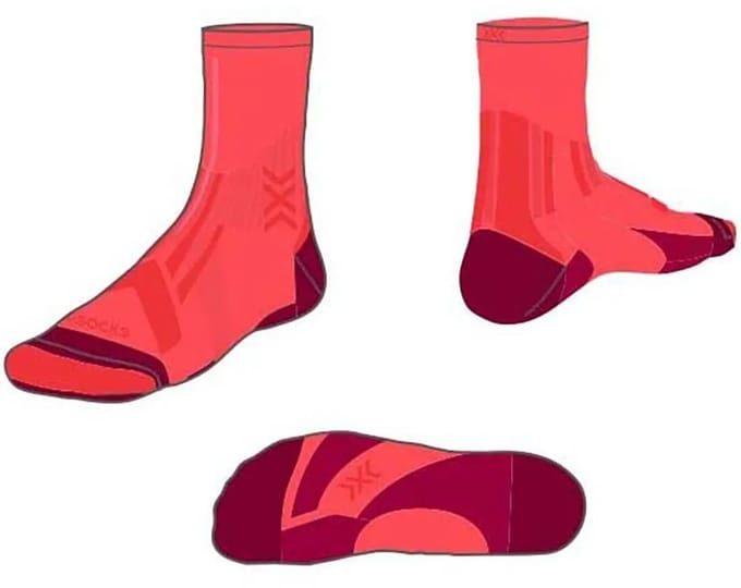 X-socks Trail Run Perform Crew Sokken Rood EU 39-41