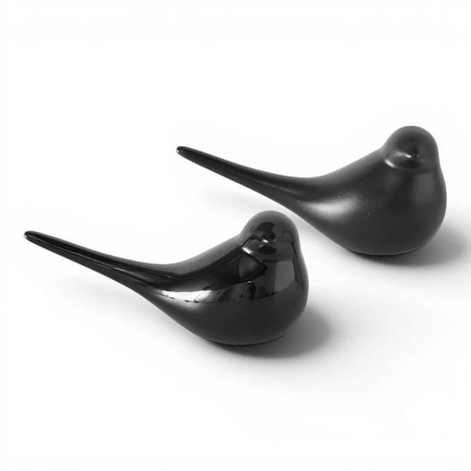 Dulaire Vogel Beeldjes Zwart - Set 2